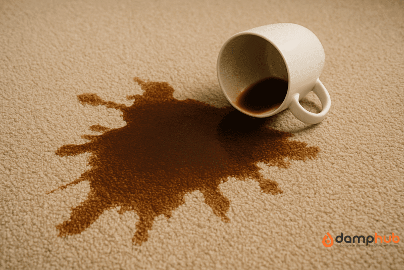beverage spilled on the carpet
