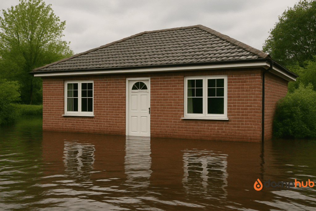 Flooded house