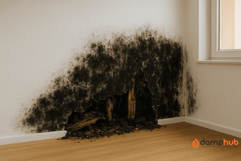 rising damp and mould on walls