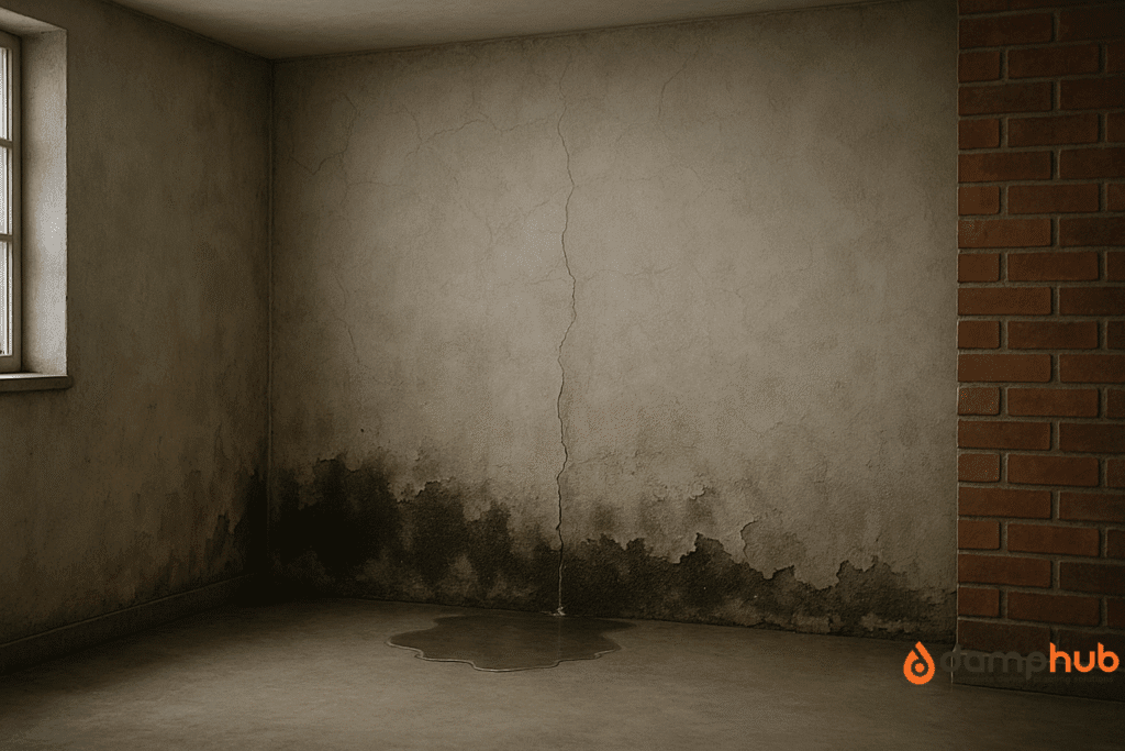  Why is your concrete crumbling? Water ingress through the wall which could be the culrptit